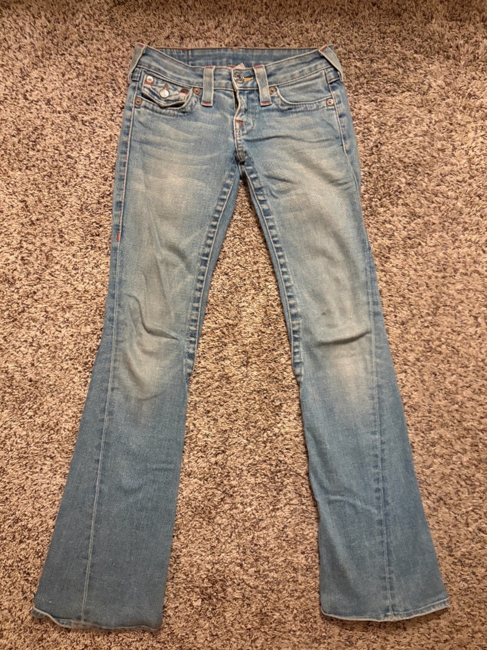 True Religion Joey Low Rise Bootcut Jeans Vintage Y2K Made in USA Size 25